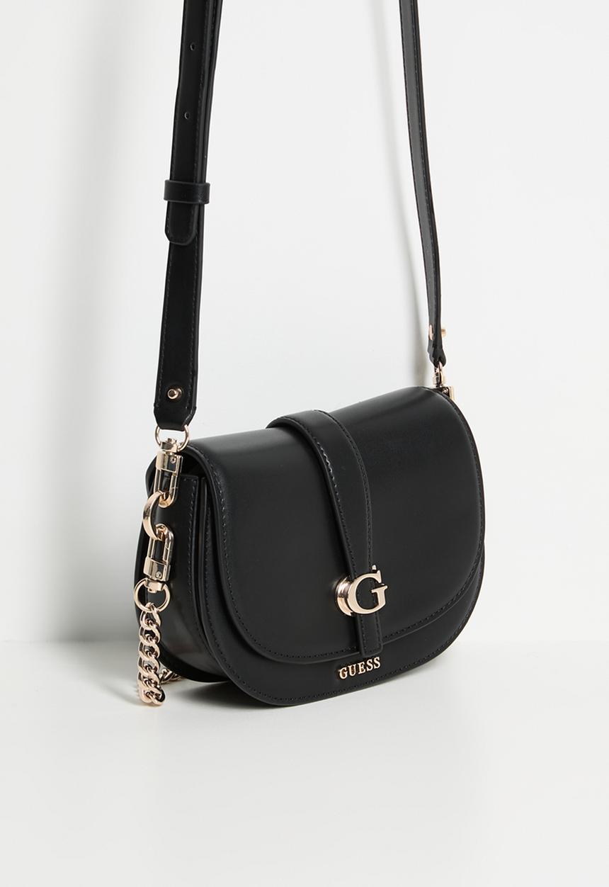 GUESS - Carrie mini flap crossbody bag- black