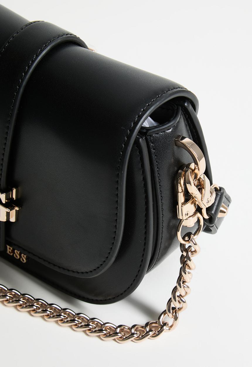 GUESS - Carrie mini flap crossbody bag- black