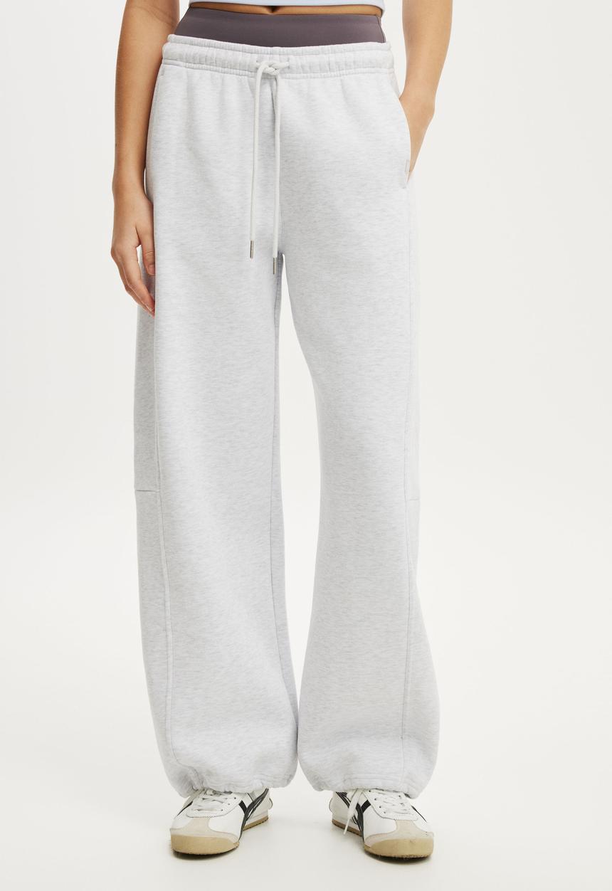 Cotton On - Plush Adjustable Balloon Sweatpant - Cloudy Grey Marle