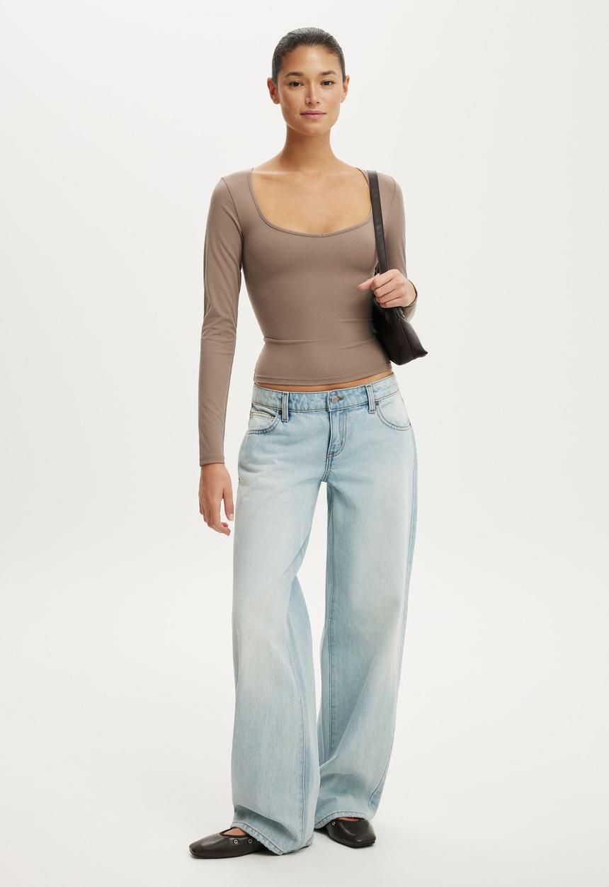 Cotton On - Hold me long sleeve - washed mocha