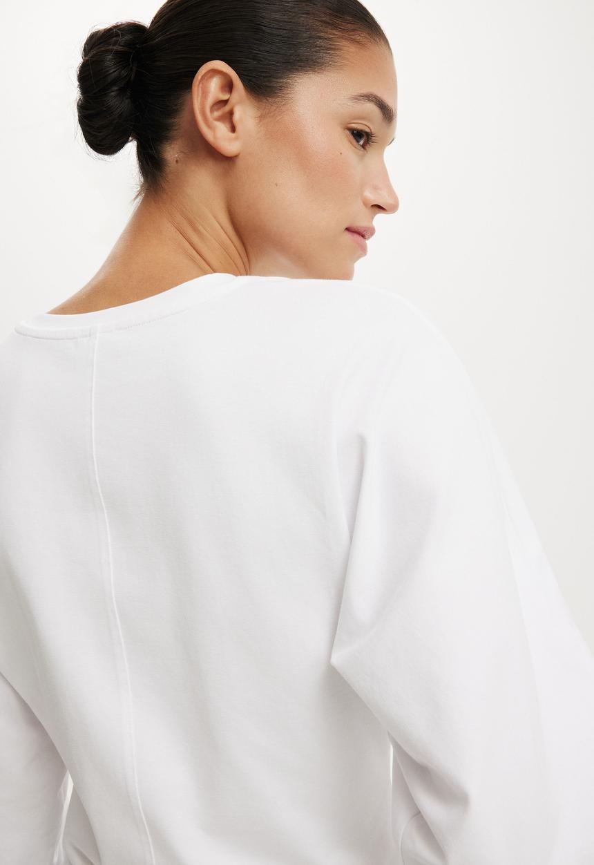 Cotton On - Blair Batwing Long Sleeve - White