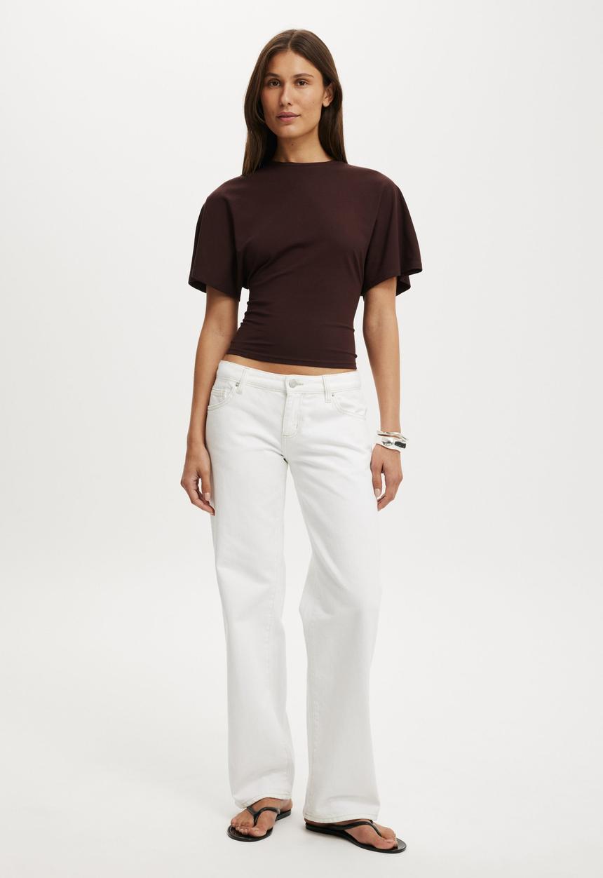 Cotton On - Batwing Short Sleeve Tee - Dark Oak