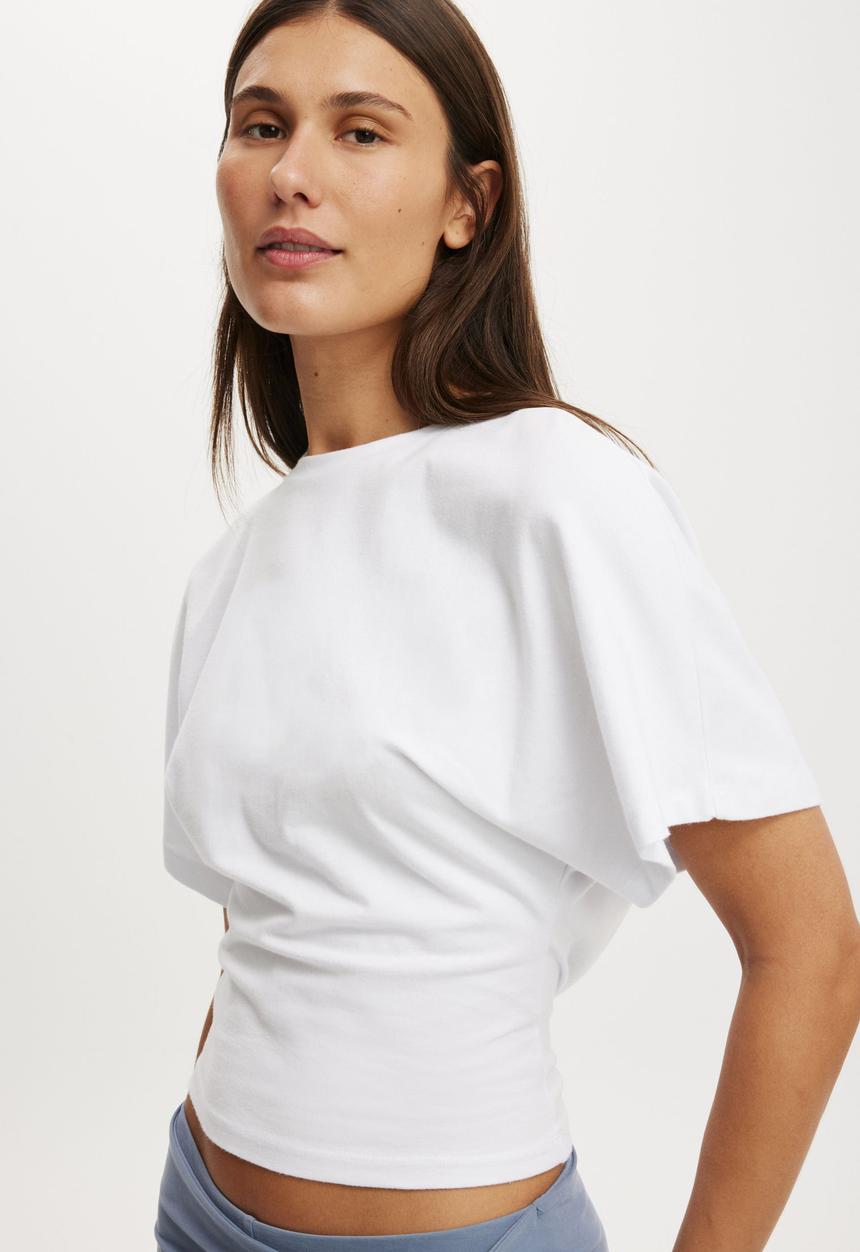Cotton On - Batwing Short Sleeve Tee - White