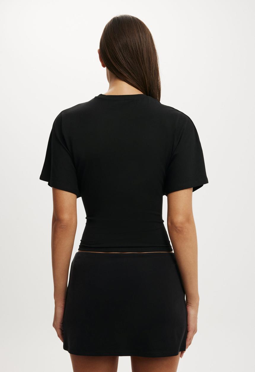 Cotton On - Batwing Short Sleeve Tee - Black