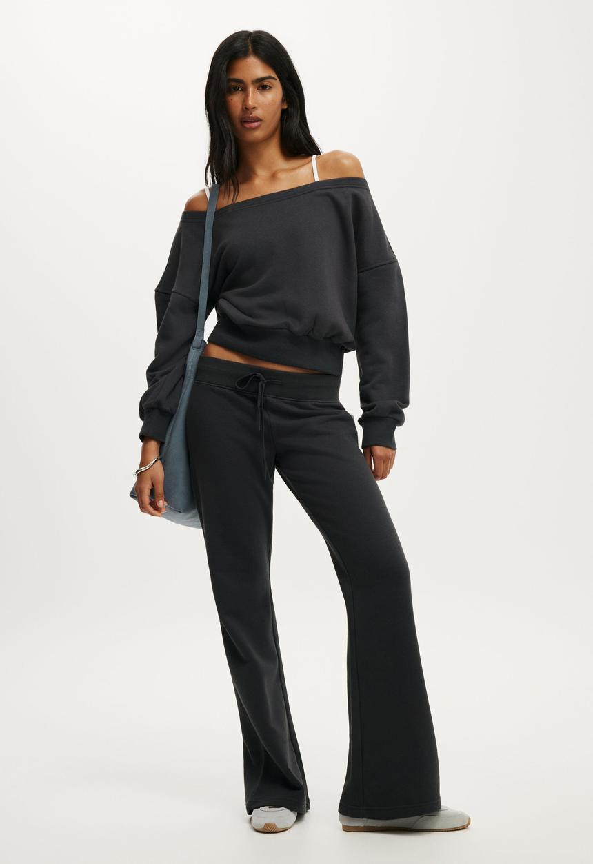 Cotton On - Relaxed Off Shoulder Sweatshirt - Shadowstone