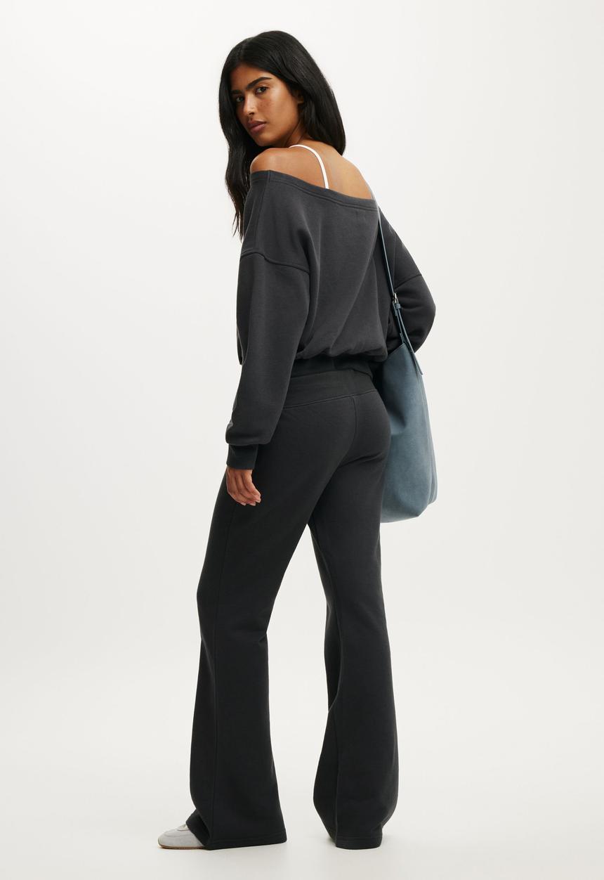 Cotton On - Relaxed Off Shoulder Sweatshirt - Shadowstone