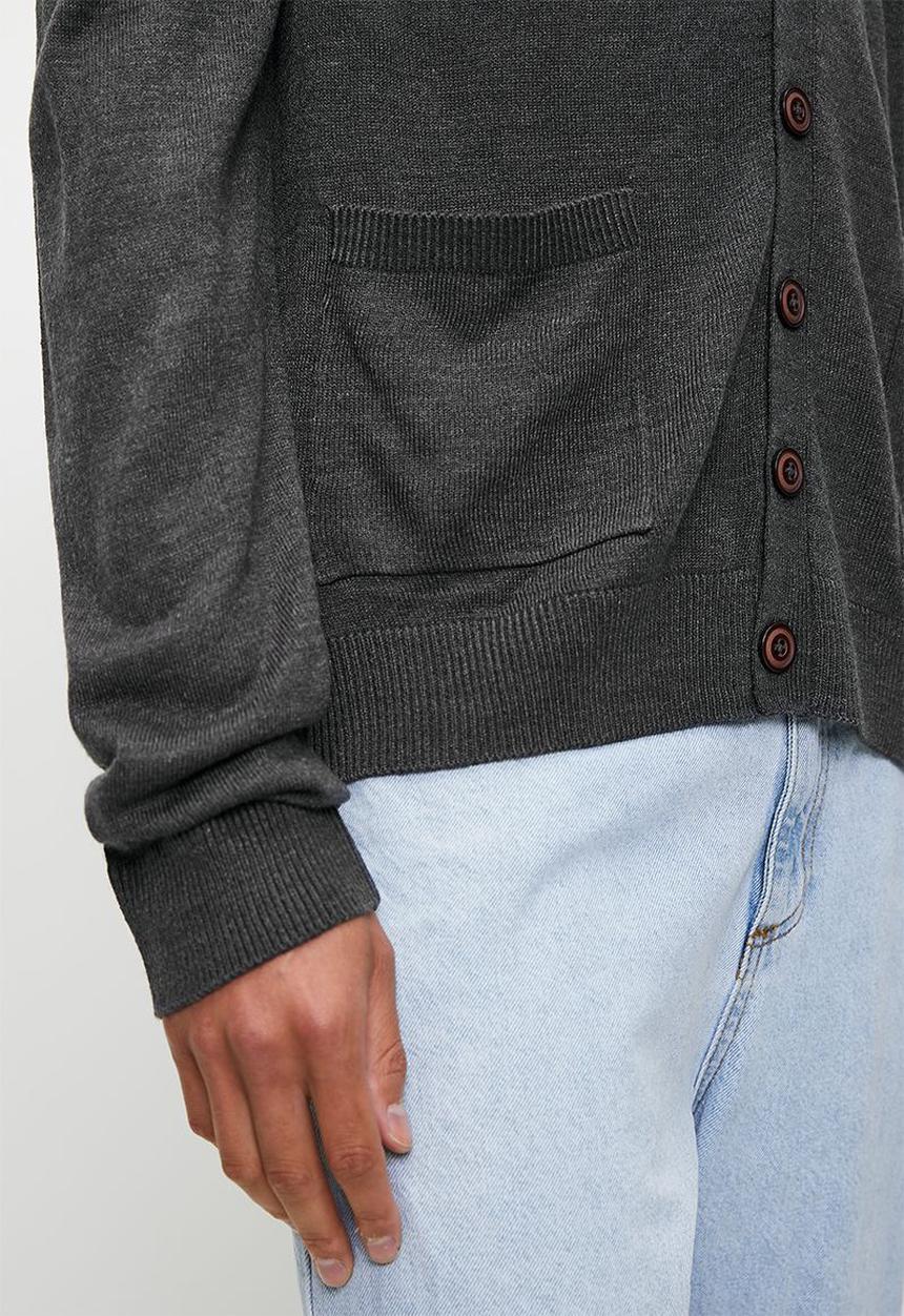 Brave Soul - Knitwear - Dark Charcoal Marl