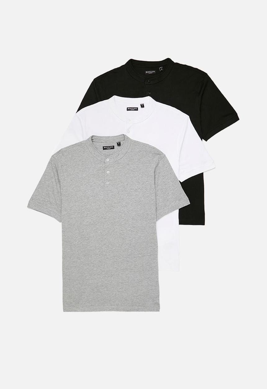 Brave Soul - Henley 3pk  T-Shirts - multi