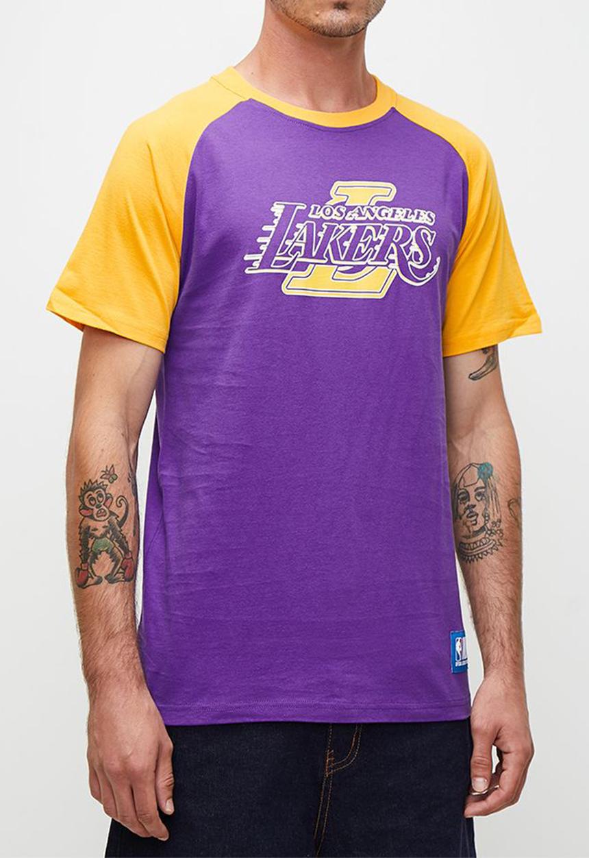 NBA - Nba bold & block T-shirt lakers - purple
