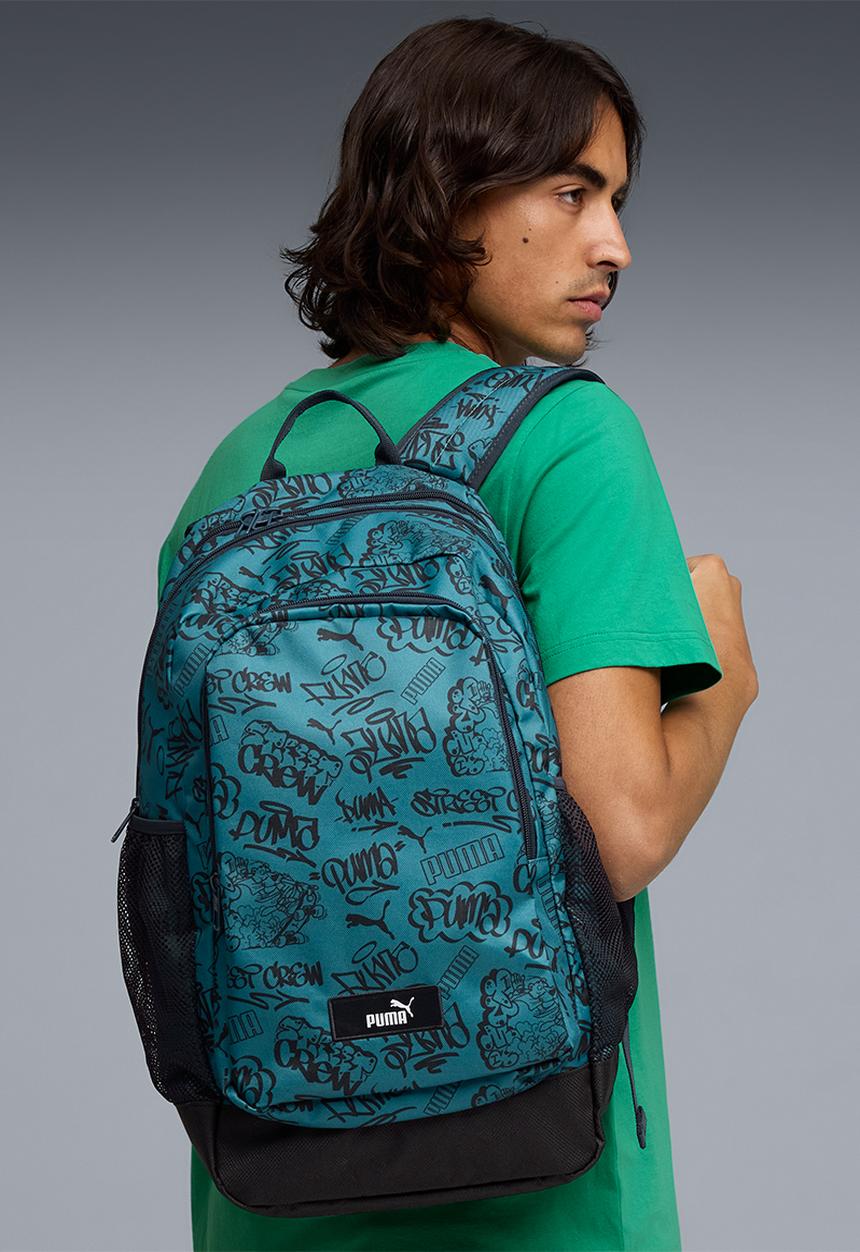 PUMA - Puma Academy Aop Backpack - Emerald Ice-Mid 90'S Aop