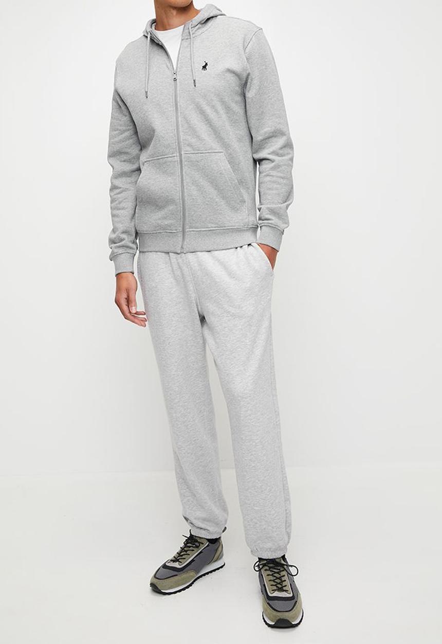 POLO - Men sport ls hoodie - grey melange