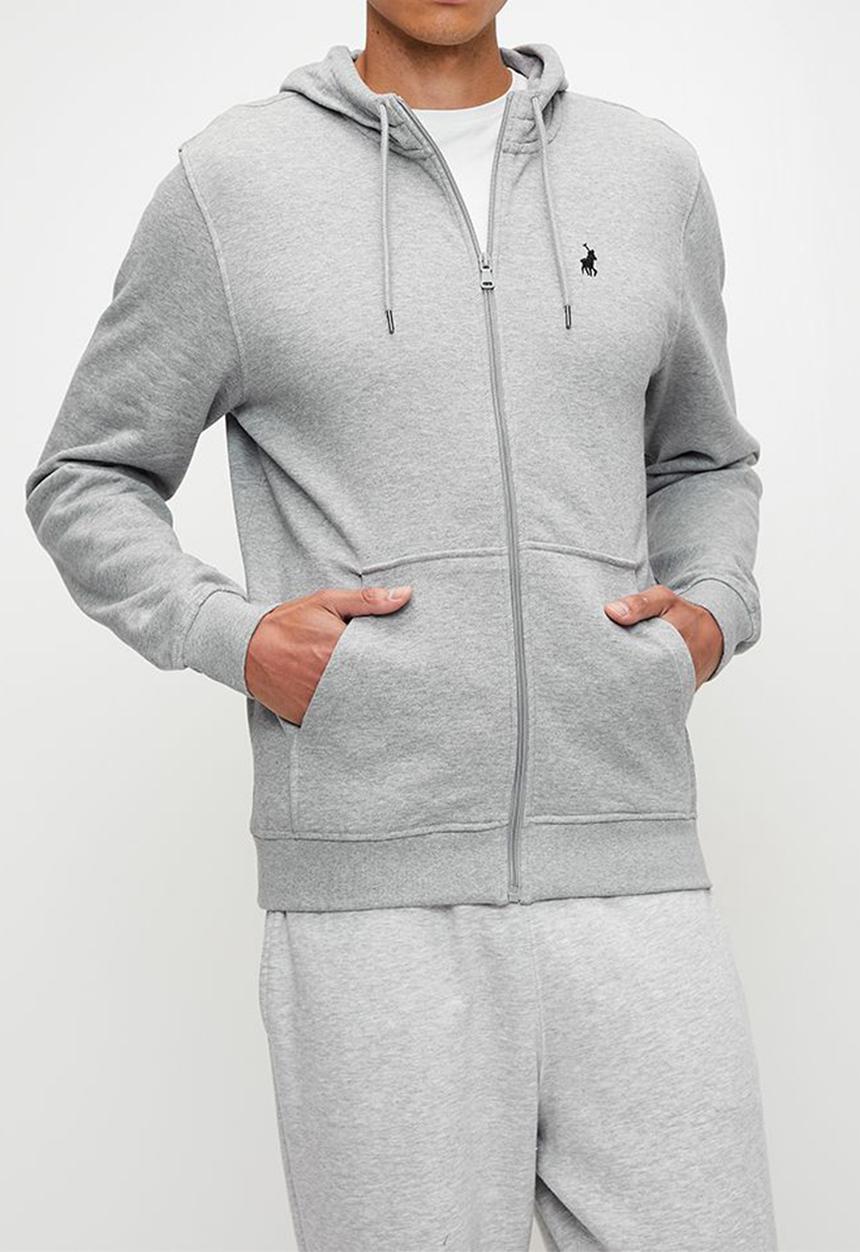 POLO - Men sport ls hoodie - grey melange