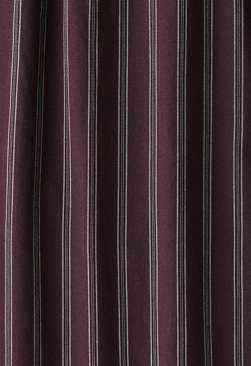 H&M - Relaxed fit poplin trousers - plum purple striped