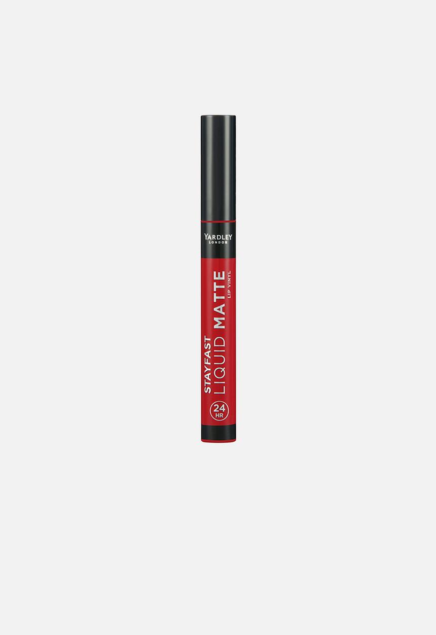Yardley London - Stayfast Liquid Matte Vinyl Lipstick - Super Red