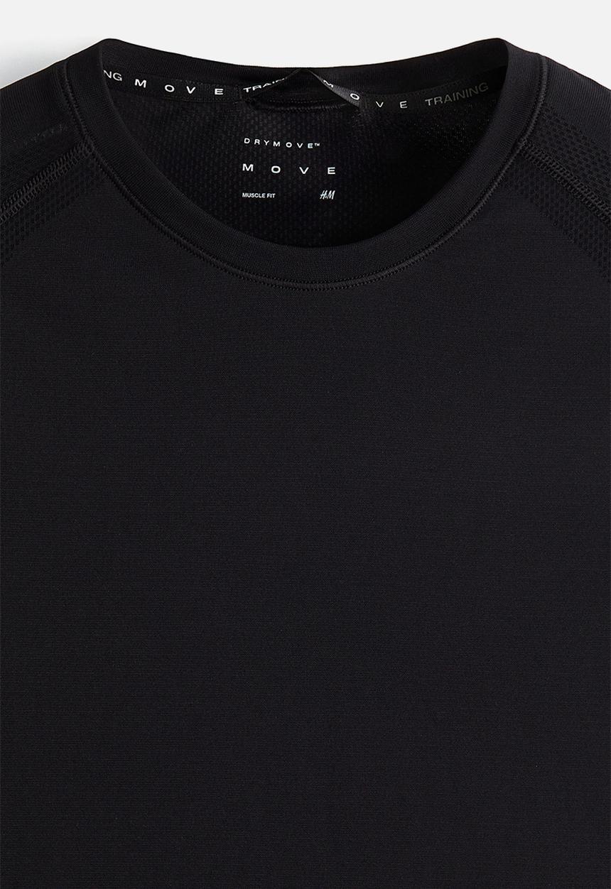 H&M - Muscle fit sports top with drymove™ - black