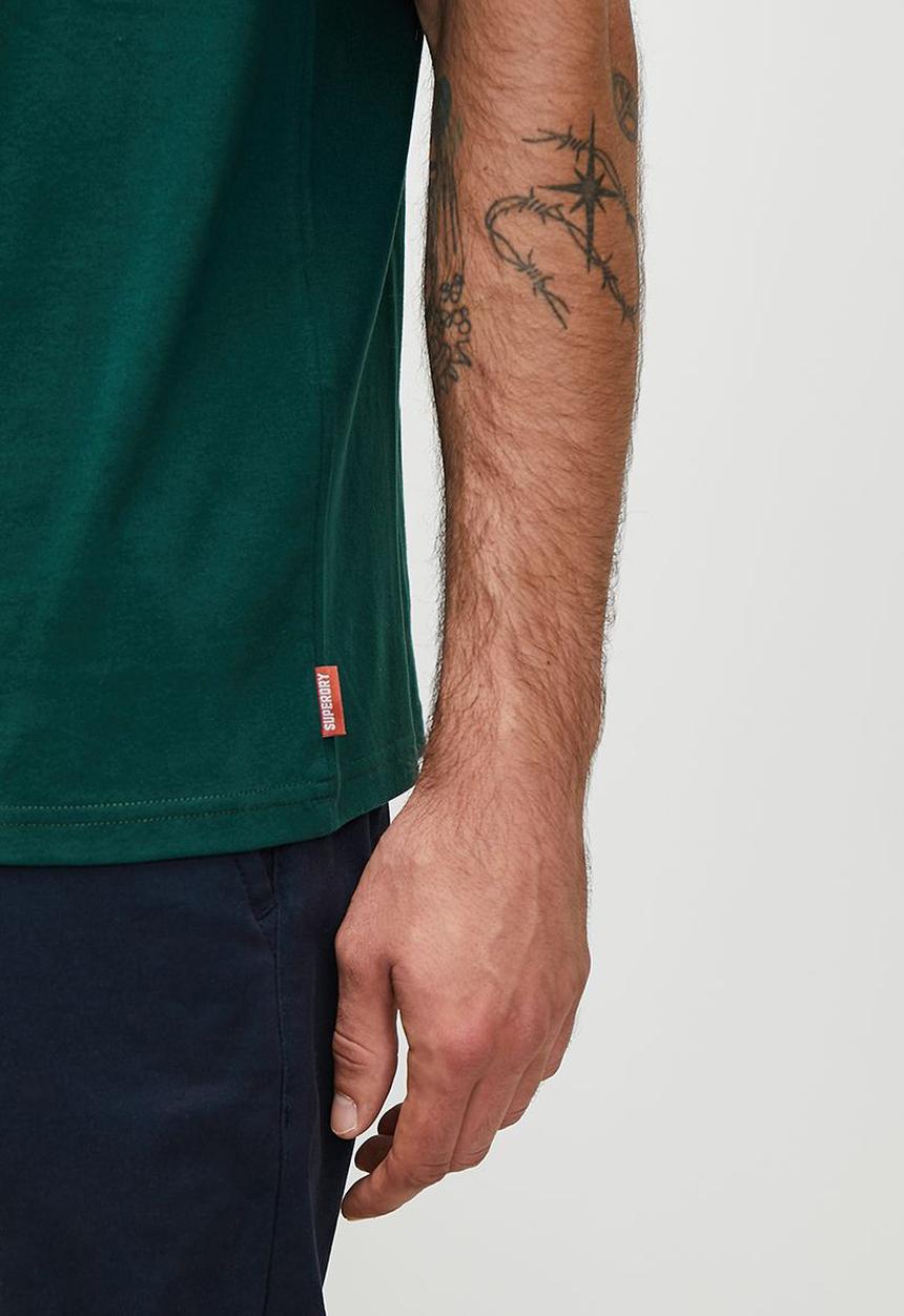 Superdry. - Neon vl graphic T-shirt - dark pine green