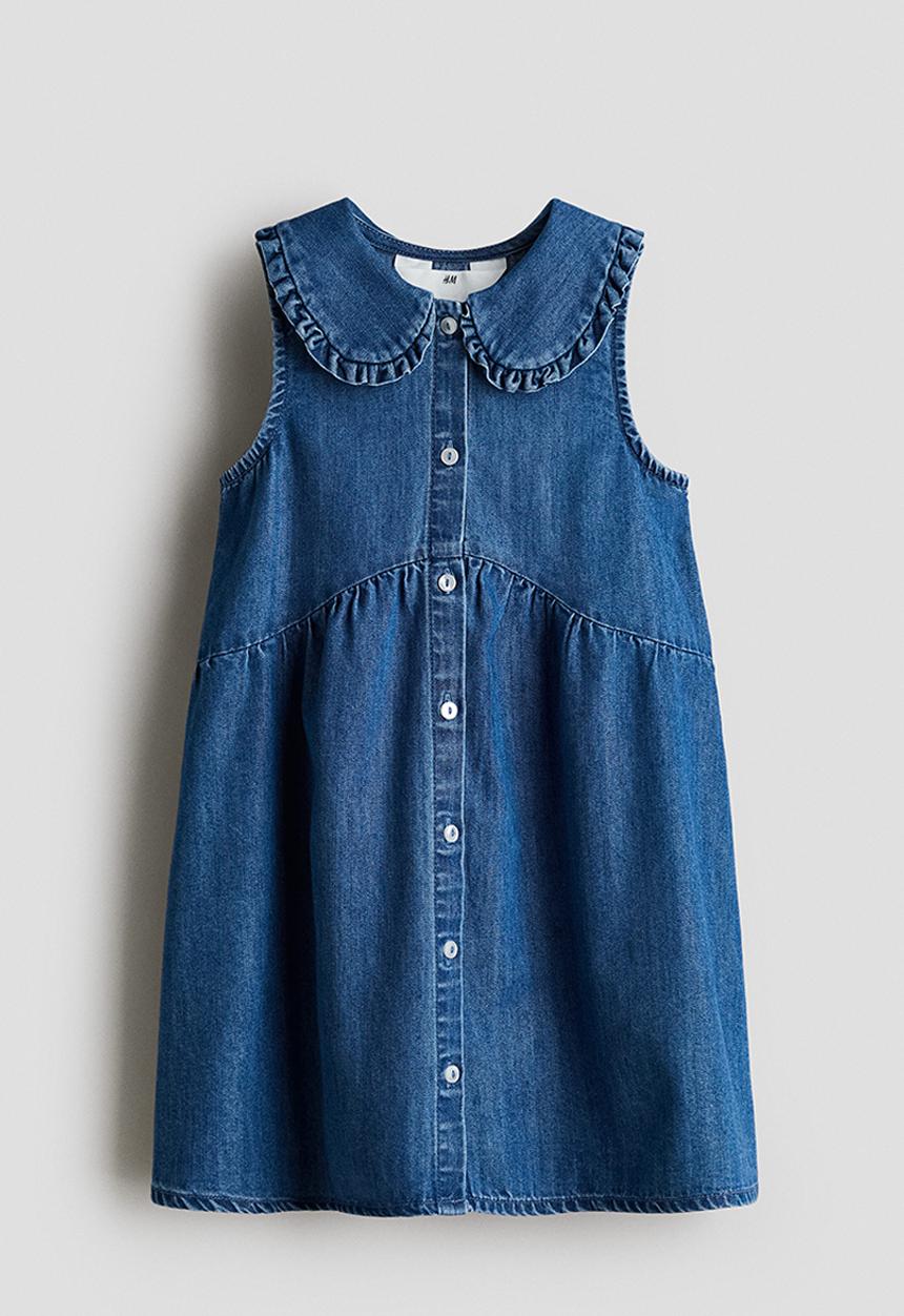 H&M - Collared denim dress - denim blue