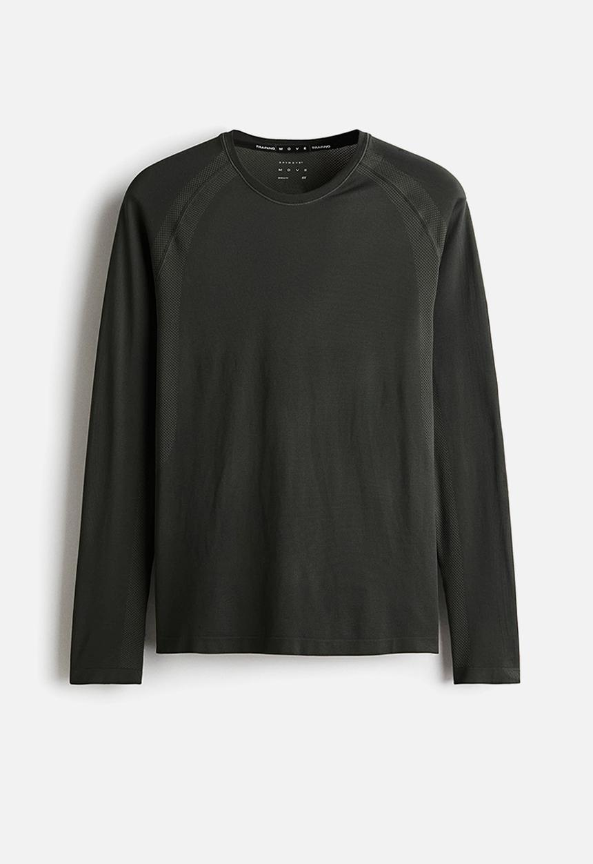 H&M - Muscle fit sports top with drymove™ - dark green