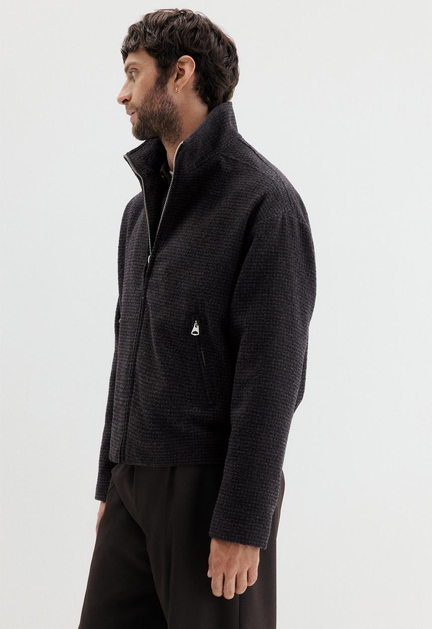 H&M - Woven jacket - dark blue checked