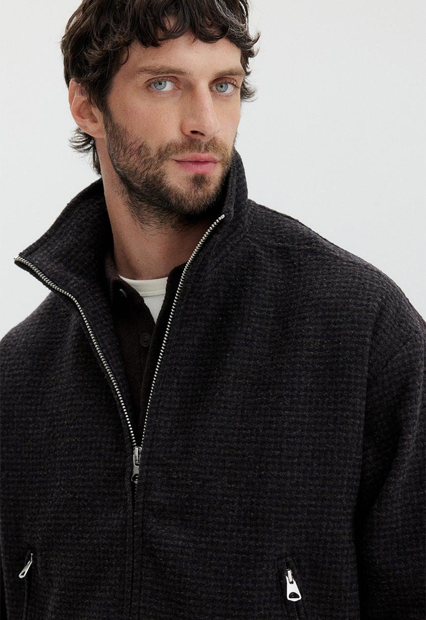 H&M - Woven jacket - dark blue checked
