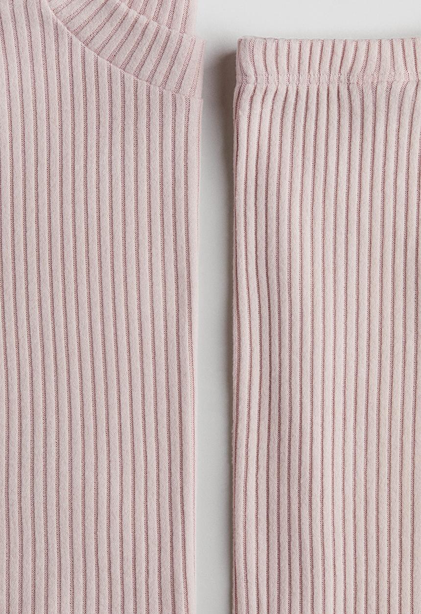 H&M - 2-Piece top and trousers set - light dusty pink