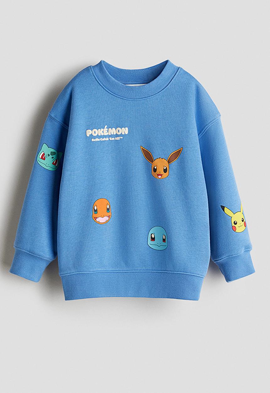 H&M - Printed sweatshirt - blue pokémon