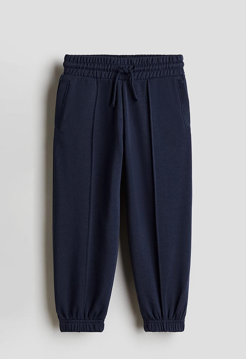 H&M - Crease-leg joggers - navy blue