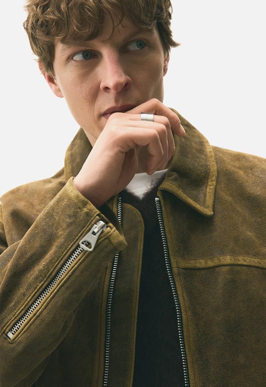 H&M - Leather biker jacket - brown