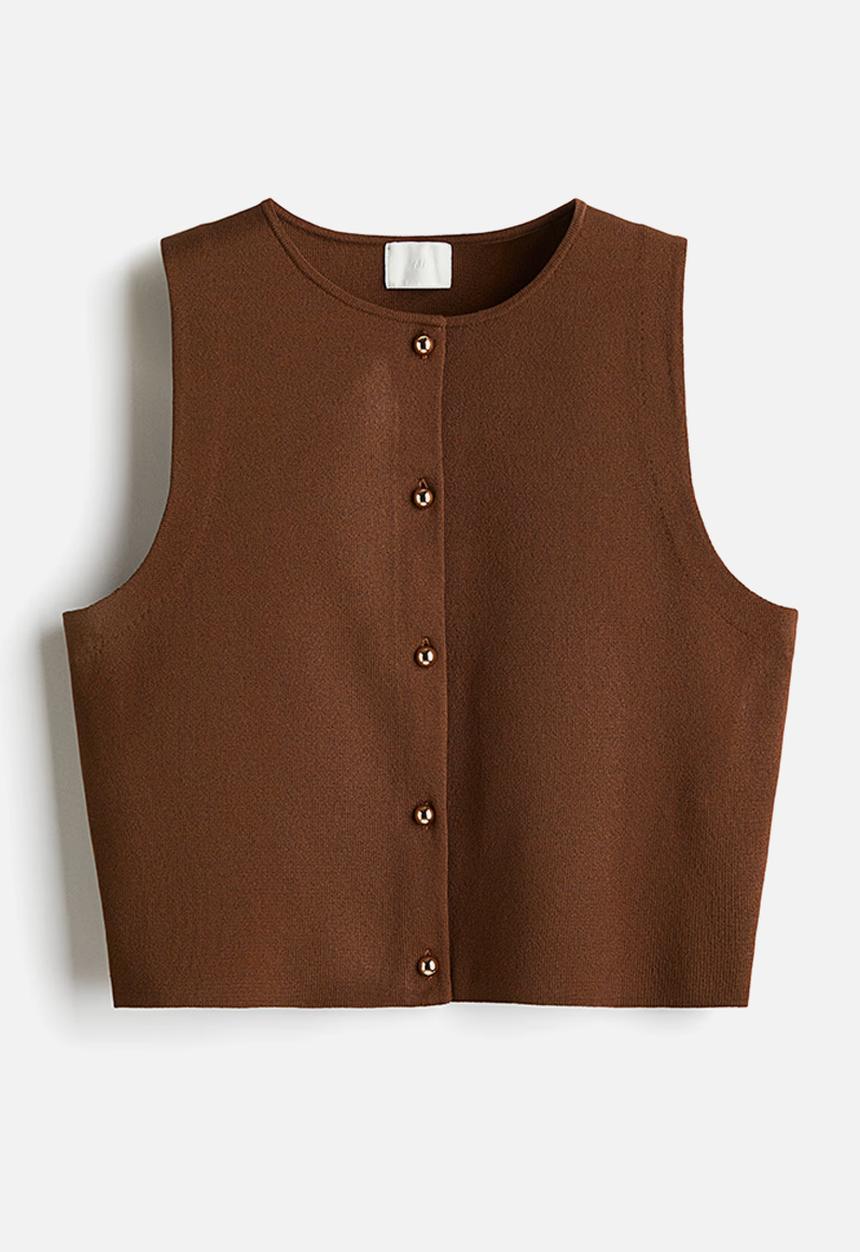 H&M - Knitted waistcoat - brown