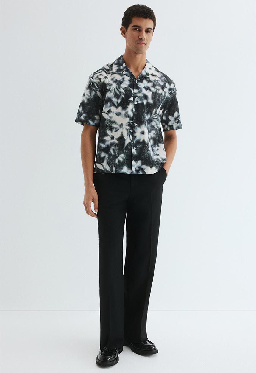 H&M - Relaxed fit resort shirt - grey
