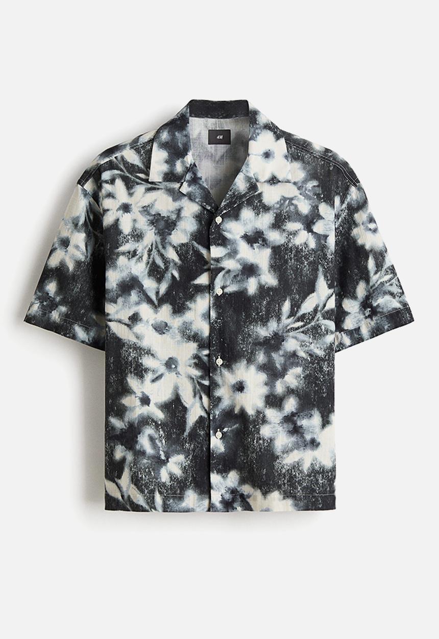 H&M - Relaxed fit resort shirt - grey