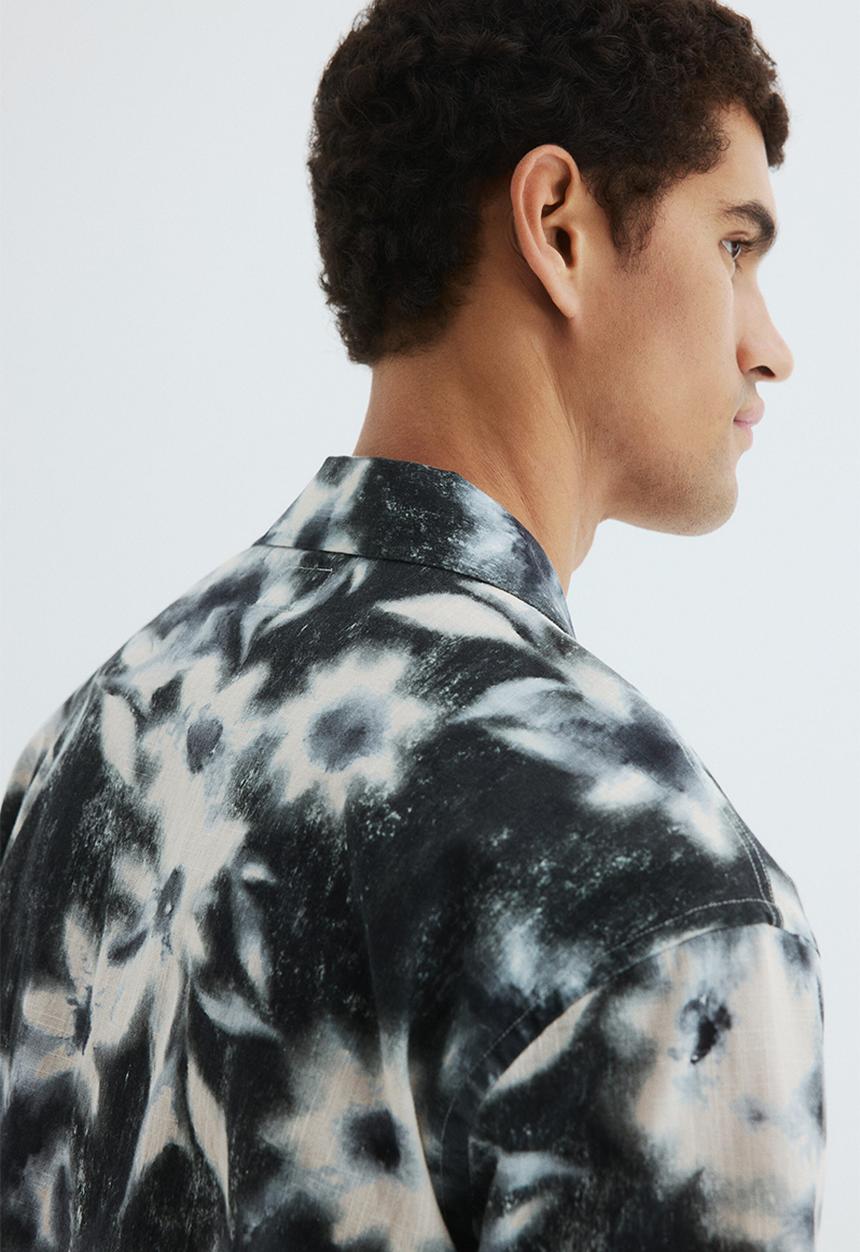 H&M - Relaxed fit resort shirt - grey