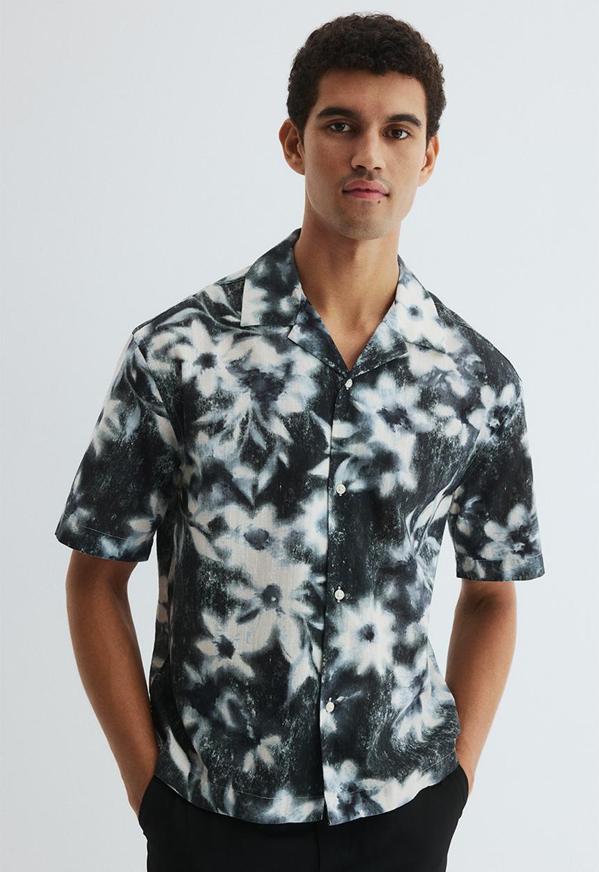 H&M - Relaxed fit resort shirt - grey