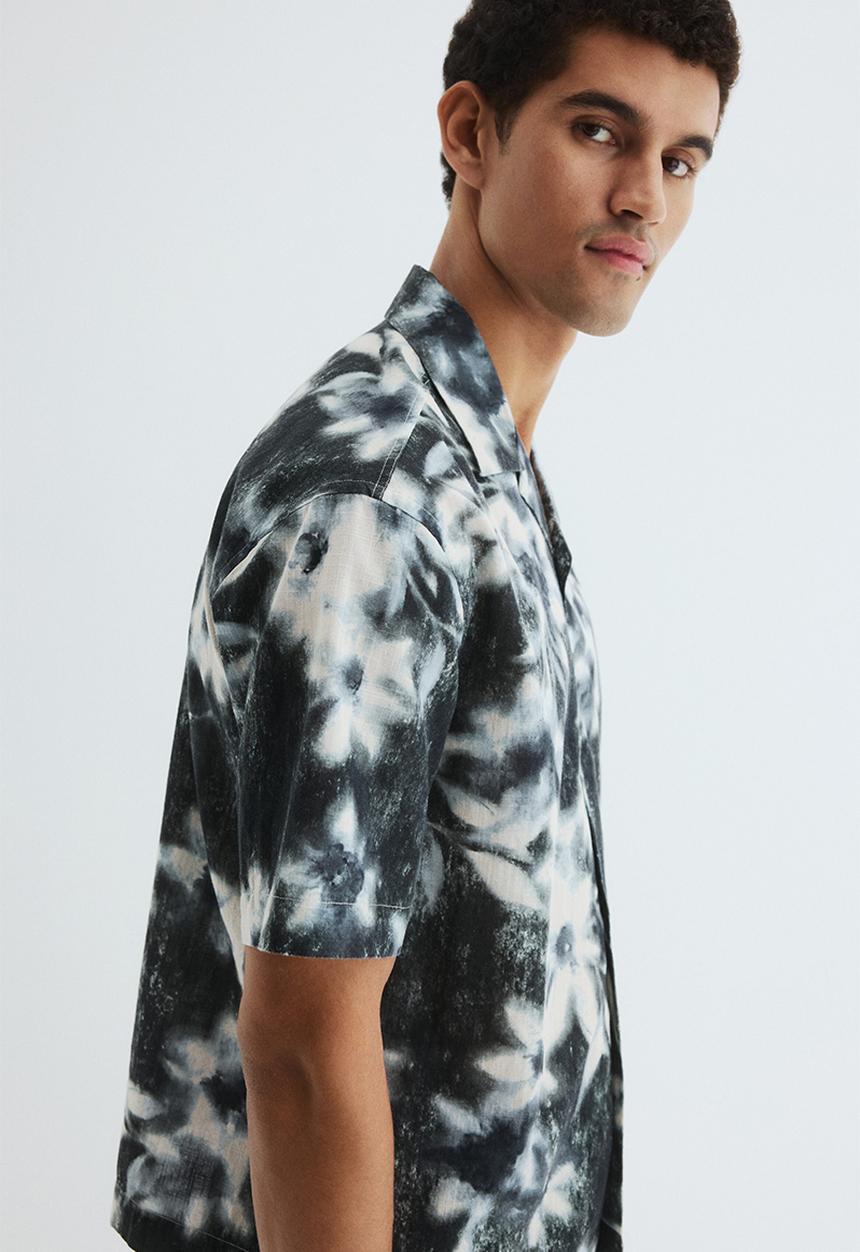 H&M - Relaxed fit resort shirt - grey