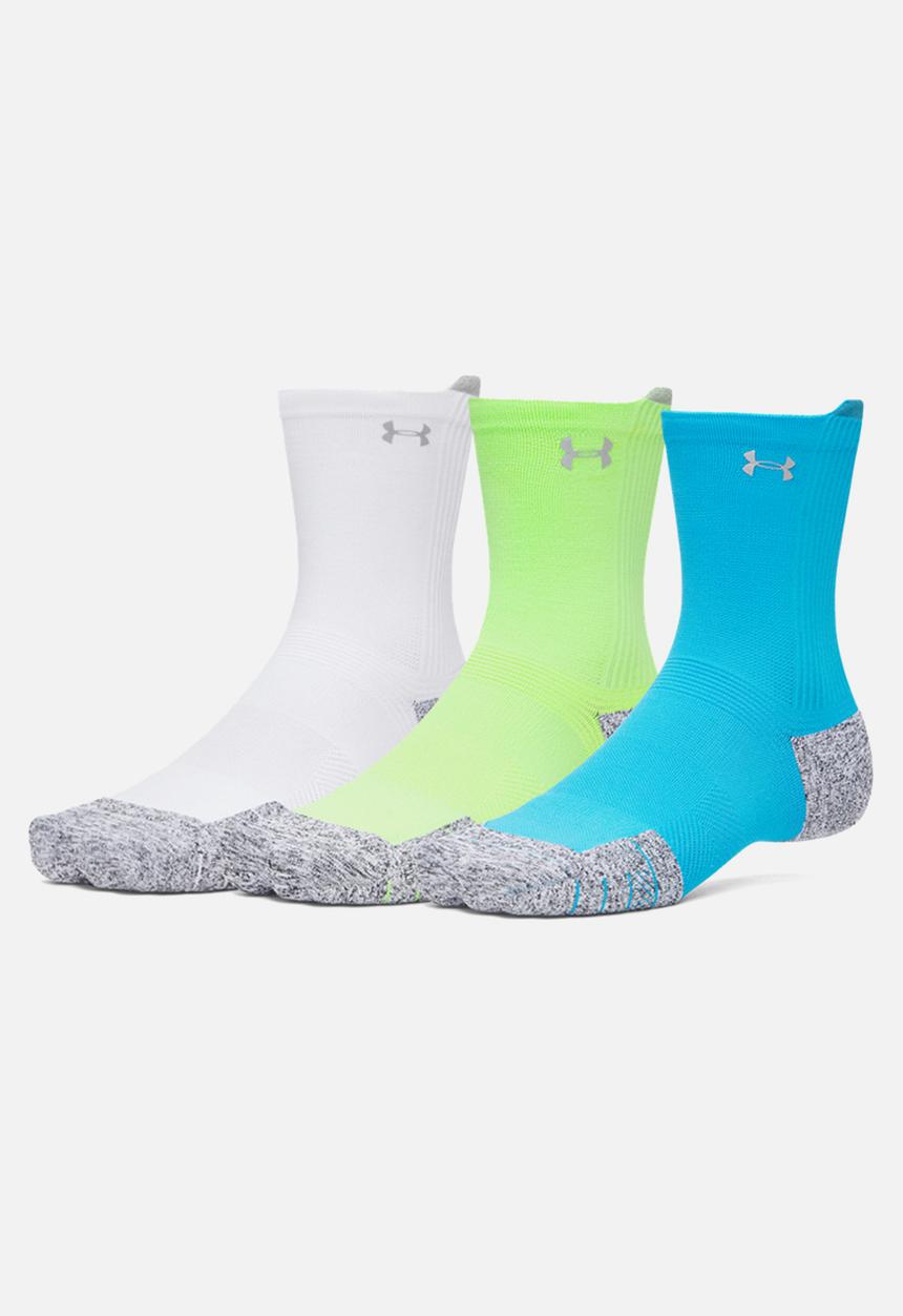 Under Armour - UA Velociti Run Cush 3 Pack Crew - Capri / White / Reflective
