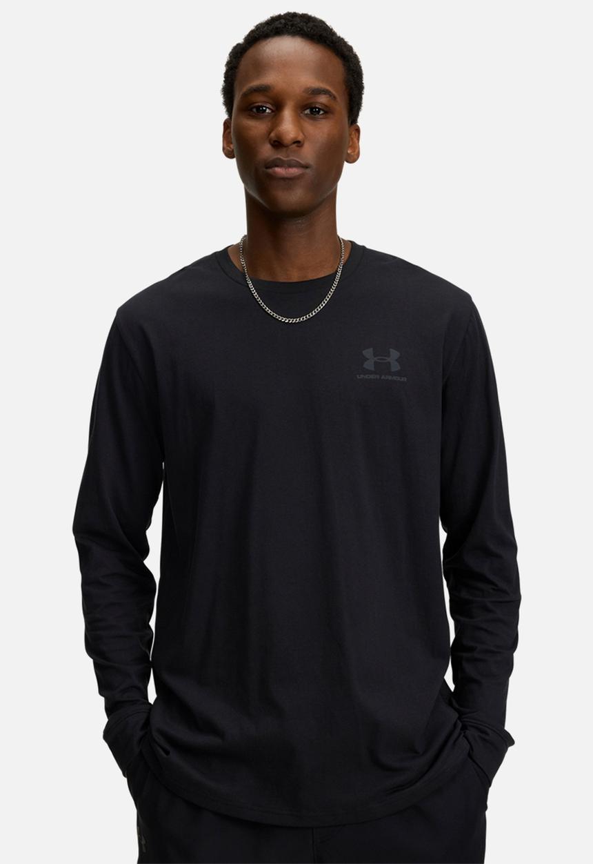 Under Armour - UA SPORTSTYLE LEFT CHEST LS Tee  - Black/Pitch Gray