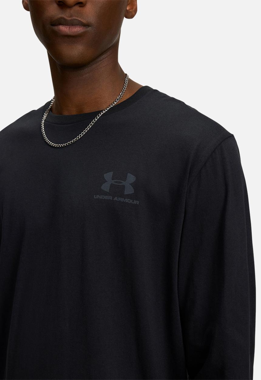 Under Armour - UA SPORTSTYLE LEFT CHEST LS Tee  - Black/Pitch Gray