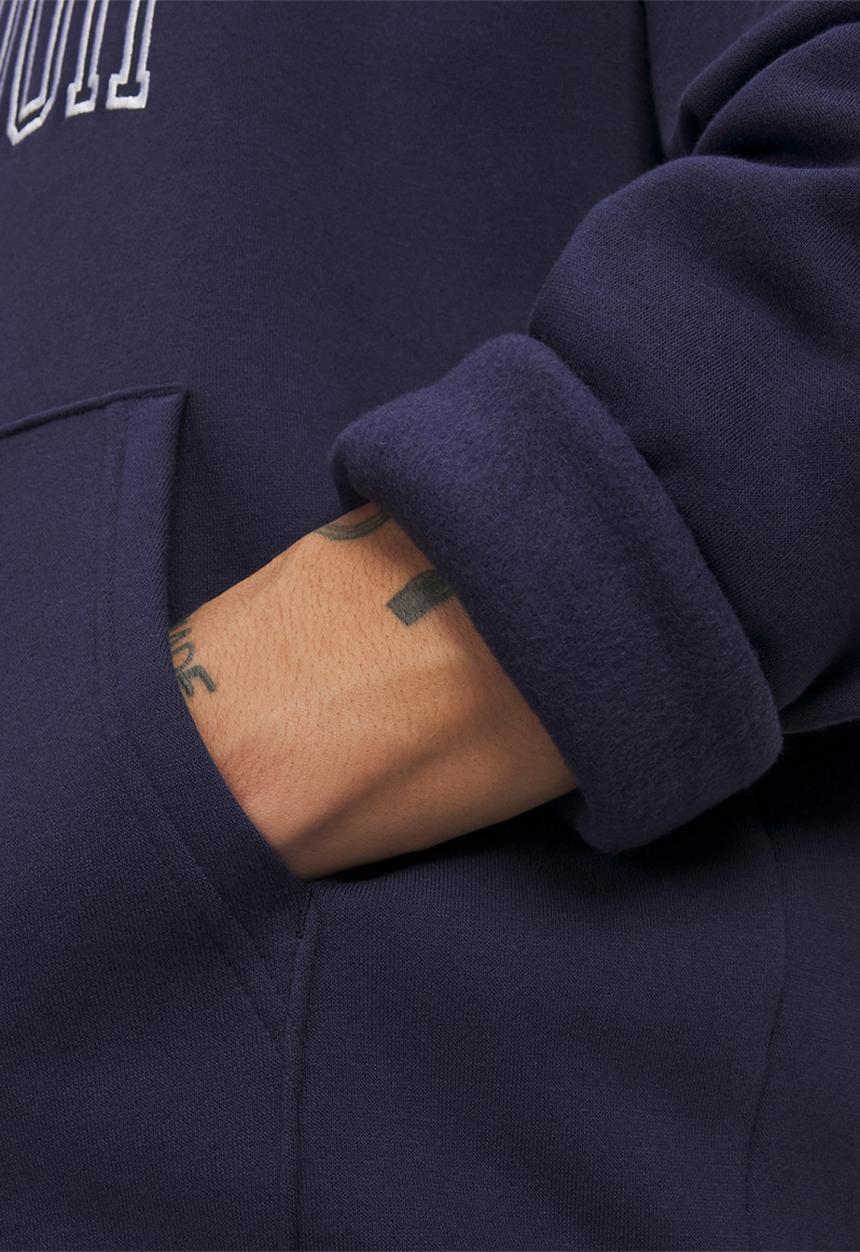 Under Armour - UA Rival Fleece Nov Hoodie - Midnight Navy/Downpour Gray/White