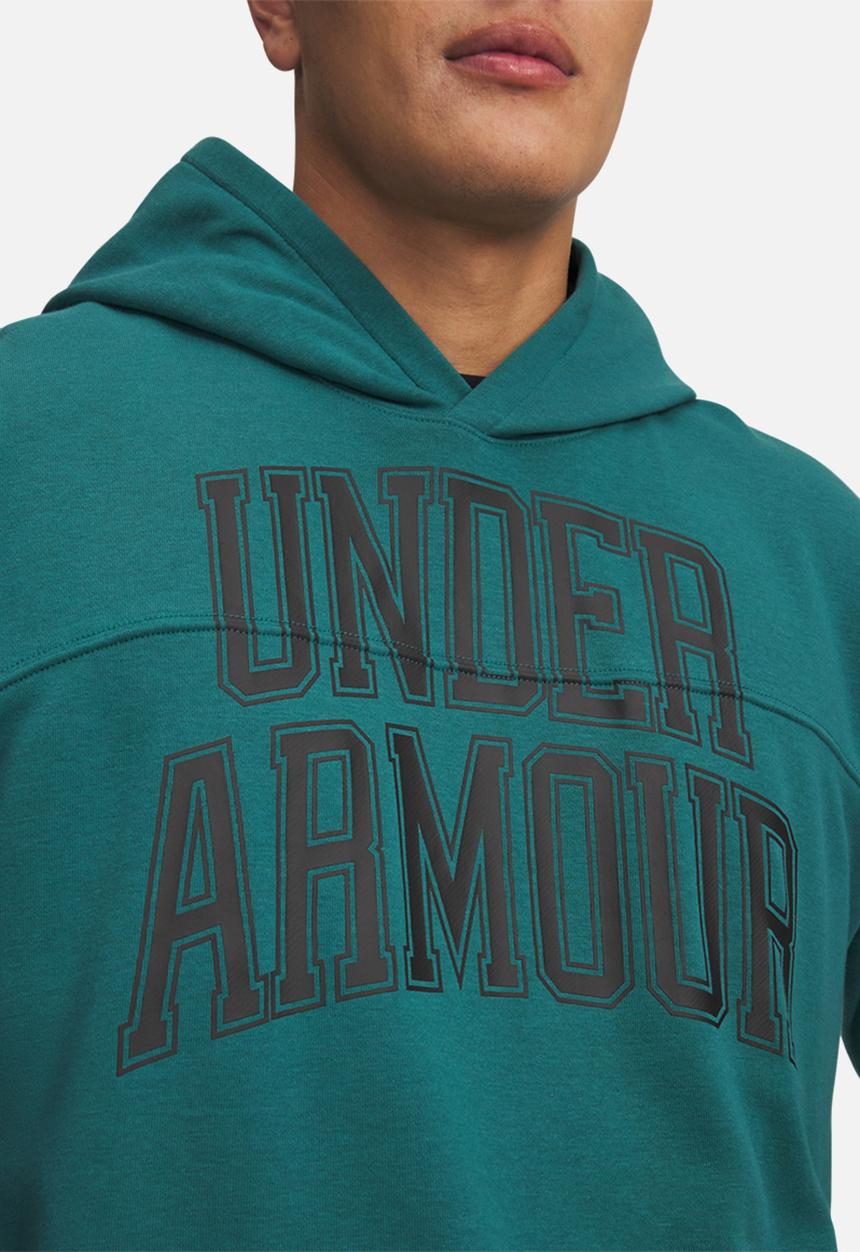 Under Armour - UA Rival LW Graphic Hoodie - Rack Green/Black