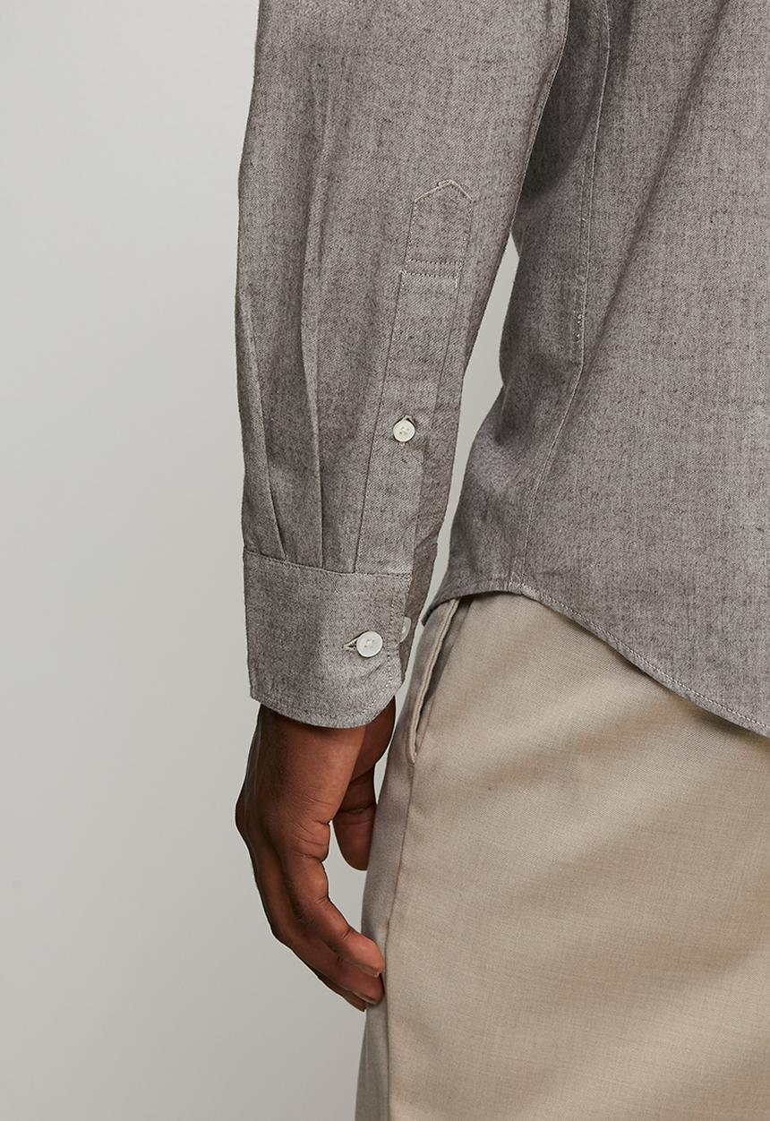 POLO - Iman Ls Oxford Shirt Iman - Brown