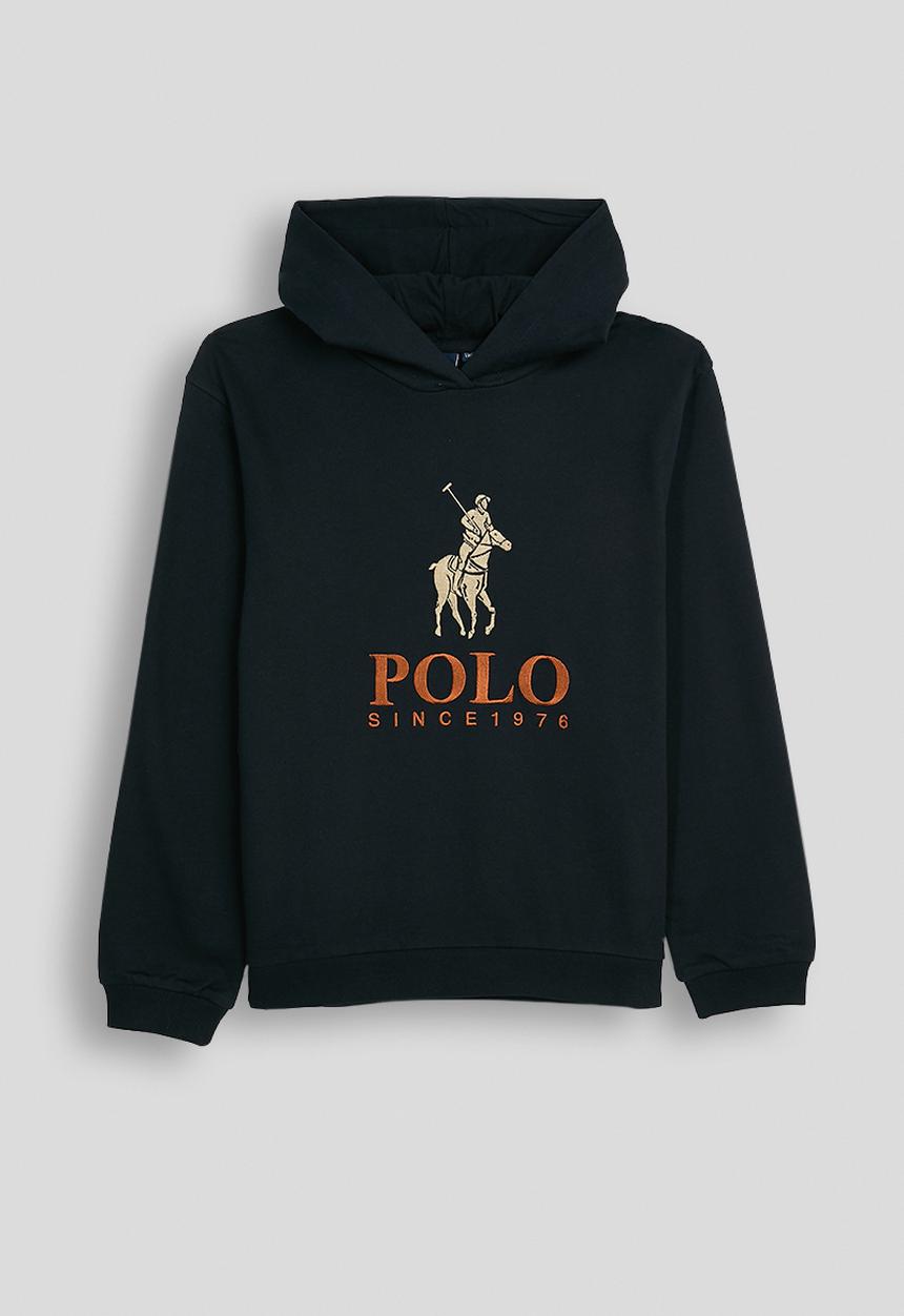 POLO - Boys william embroidered hoody - navy