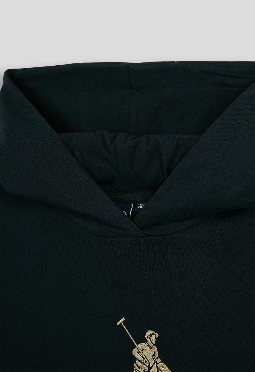 POLO - Boys william embroidered hoody - navy