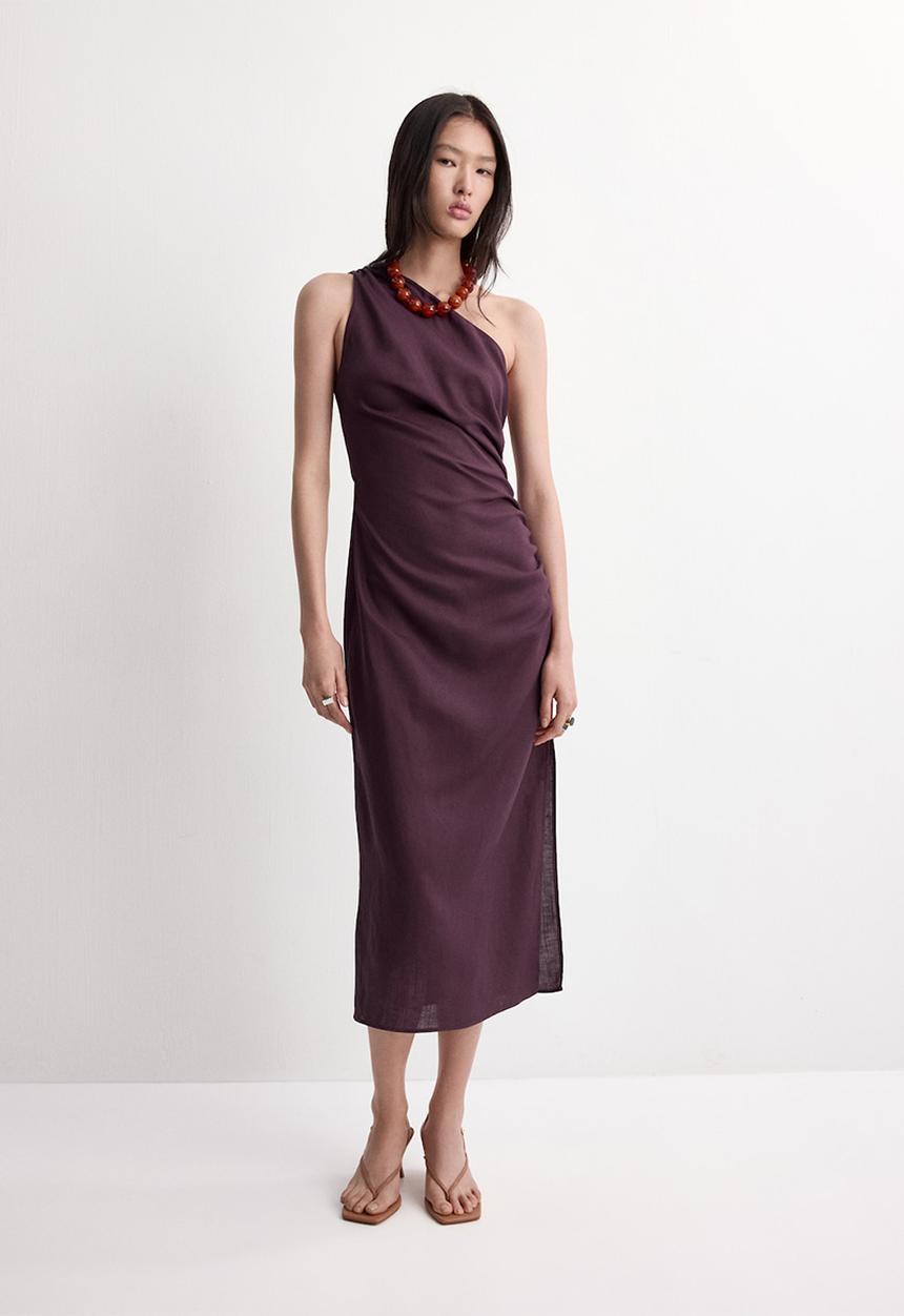 MANGO - Dress naty - dark red