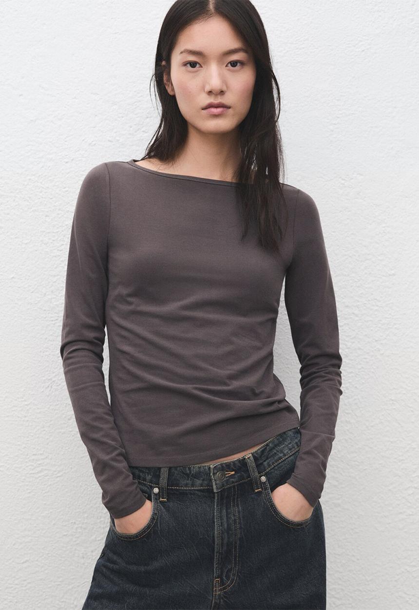 MANGO - T-shirt murma - charcoal