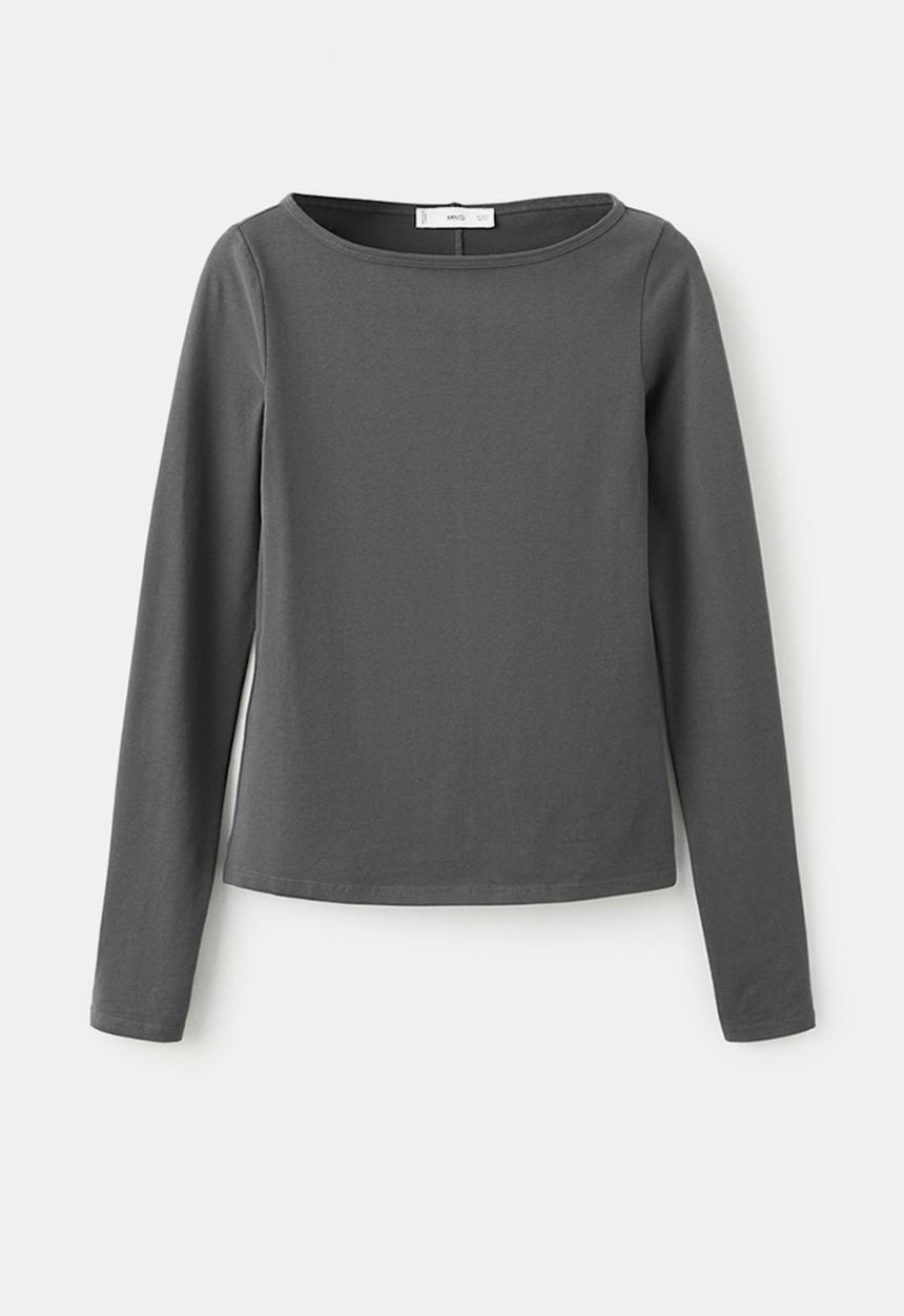 MANGO - T-shirt murma - charcoal