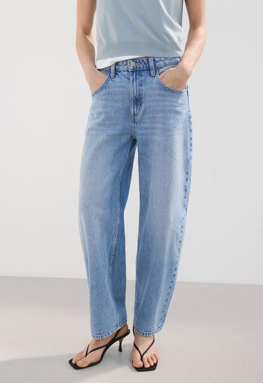 MANGO - Jeans bet - open blue