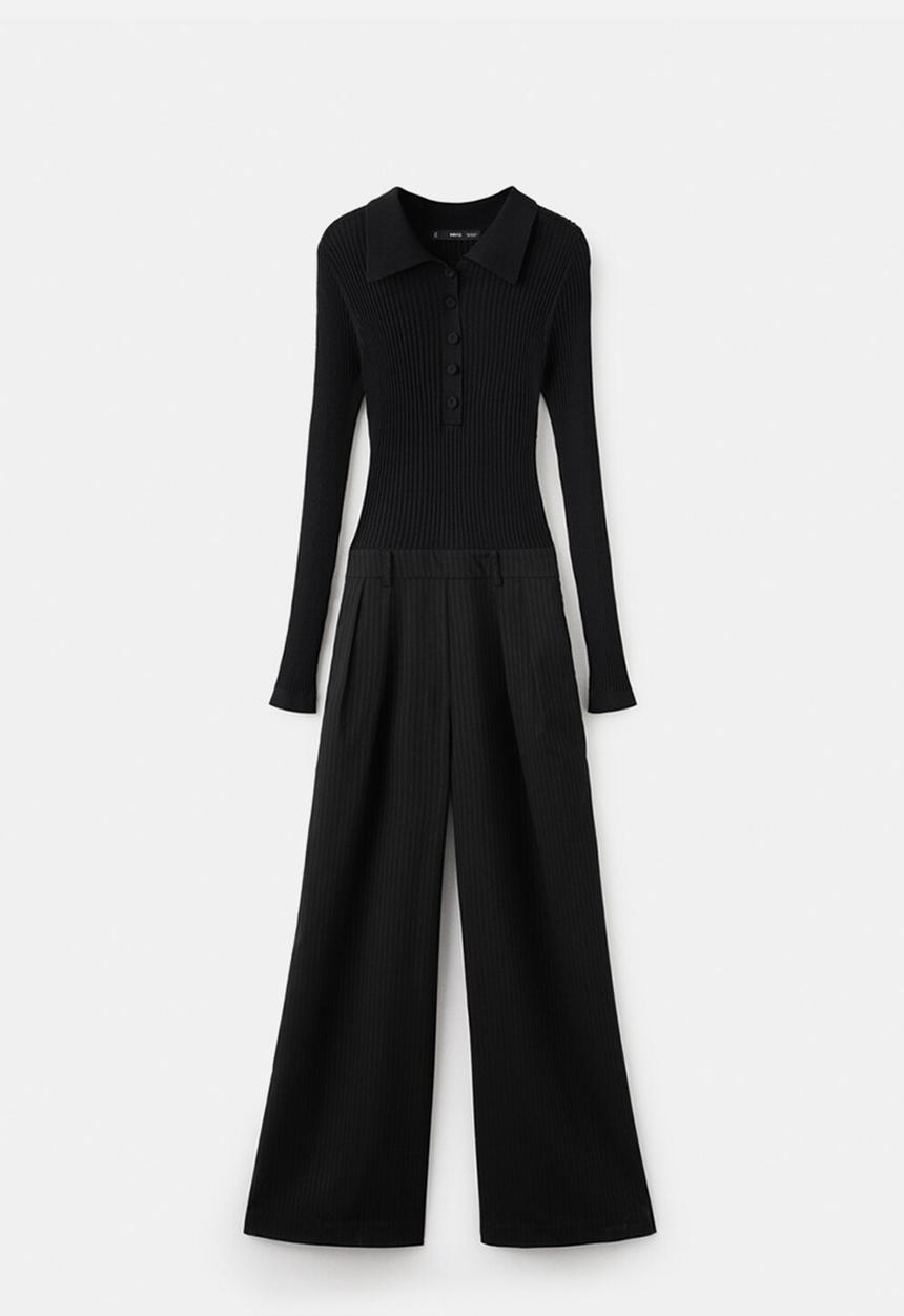 MANGO - Jumpsuit irim- black