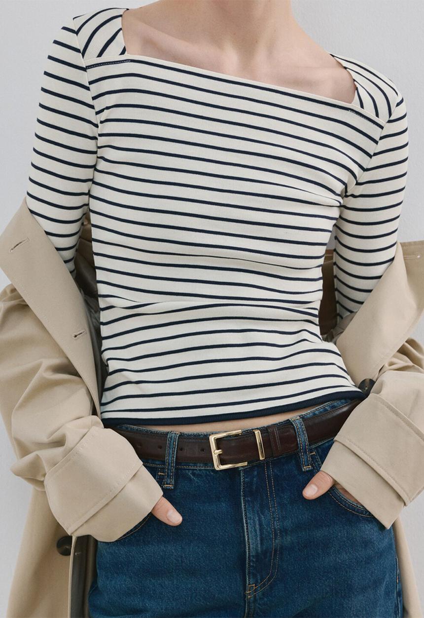 MANGO - T-shirtporta - natural
