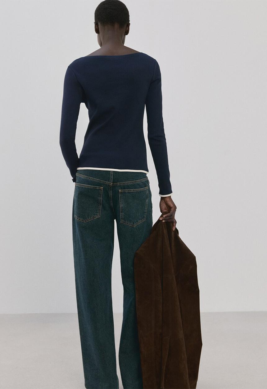MANGO - T-shirtporta - midnight navy