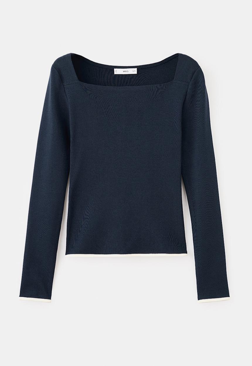 MANGO - T-shirtporta - midnight navy
